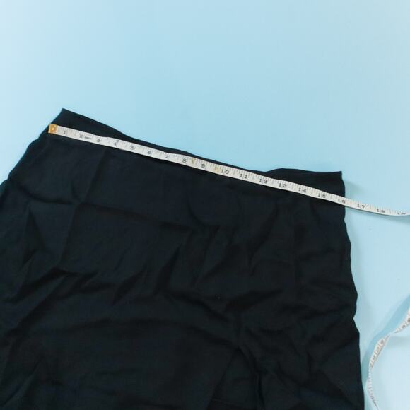 Reformation Kiara Low Stretch Crepe Black Thigh Slit Micro Mini Skirt Size 10 - Picture 6 of 7